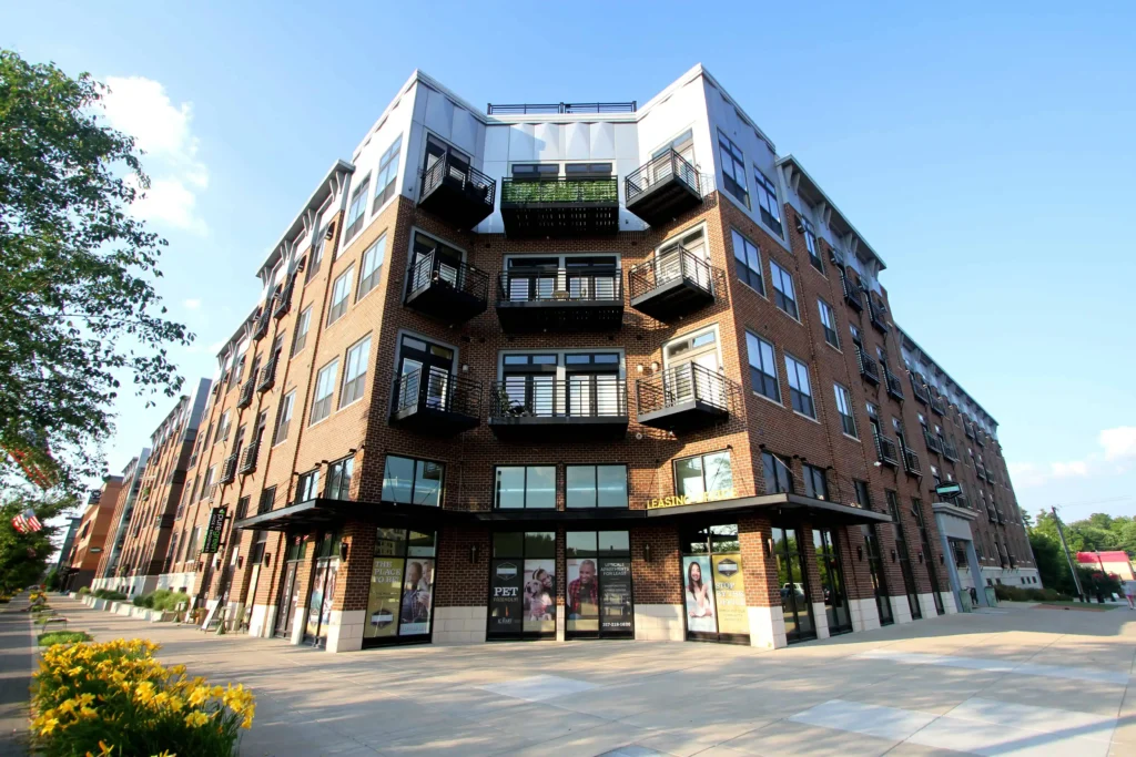 Top rated masonry repair Indianapolis commercial brick apartment building exterior restoration project