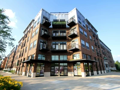 Professional masonry repair and building restoration for a large brick commercial complex in Indianapolis.